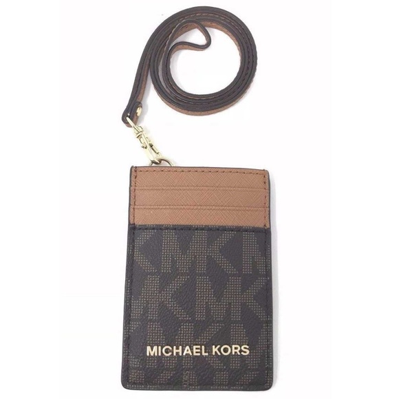 Michael Kors Accessories - Michael Kors Jet Set Travel Brown ID Card Case